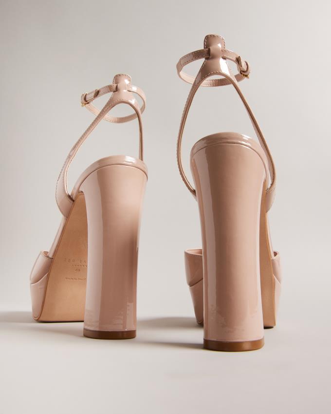 Chaussures à Talons Ted Baker Patent Platform High Beige Femme | XHL-08329641